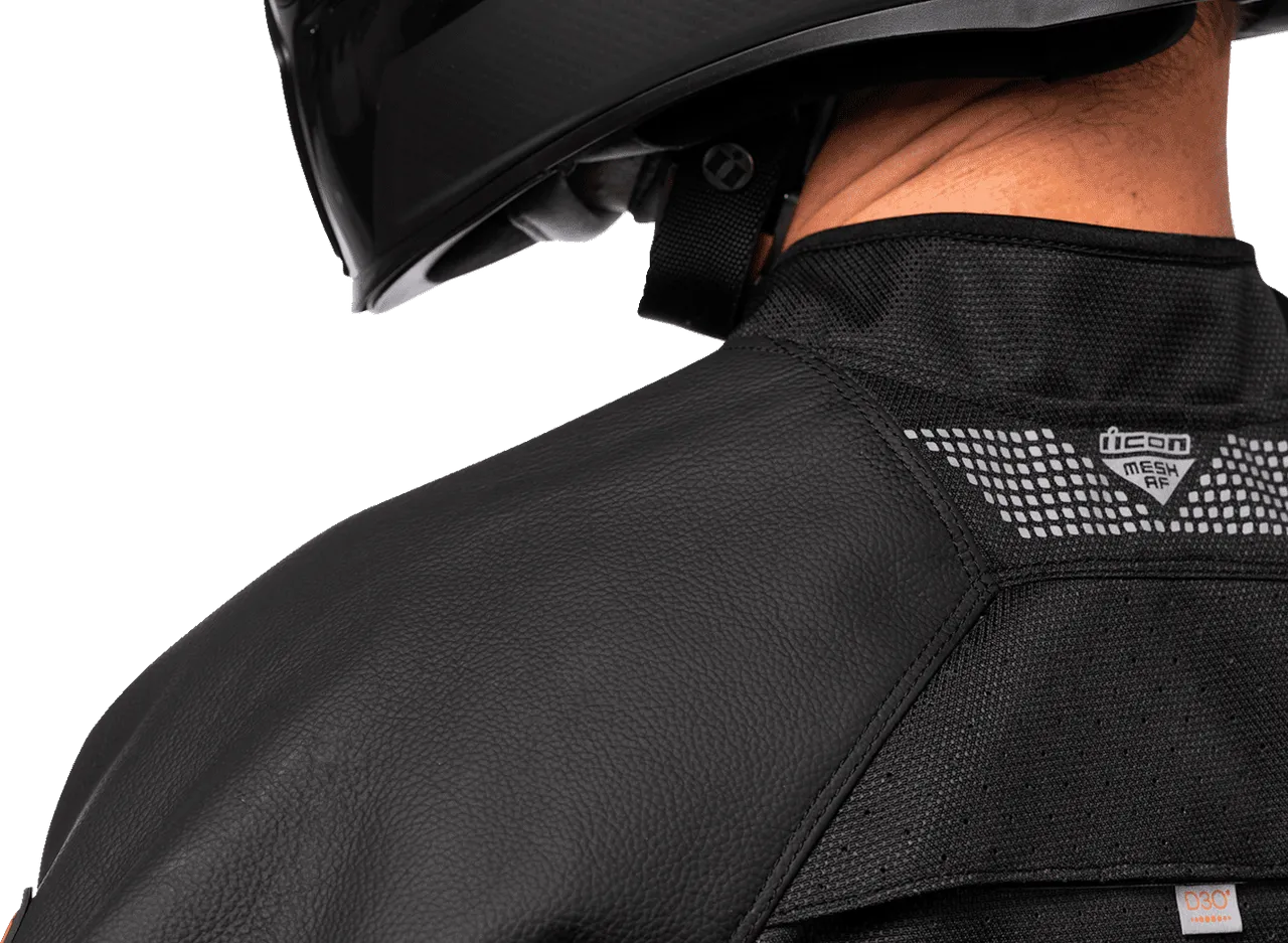 Icon Men's Mesh AF Leather Motorcycle Jacket