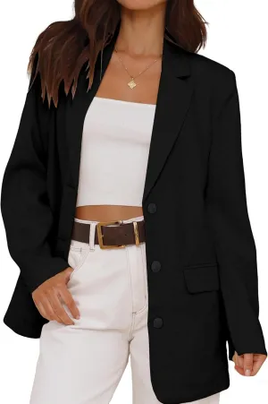 IDEALSANXUN Womens Long Sleeve Linen Blazer Casual Spring Summer Lightweight Jackets