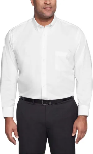 Izod Men's BIG FIT Dress Shirts Stretch Solid (Big and Tall)