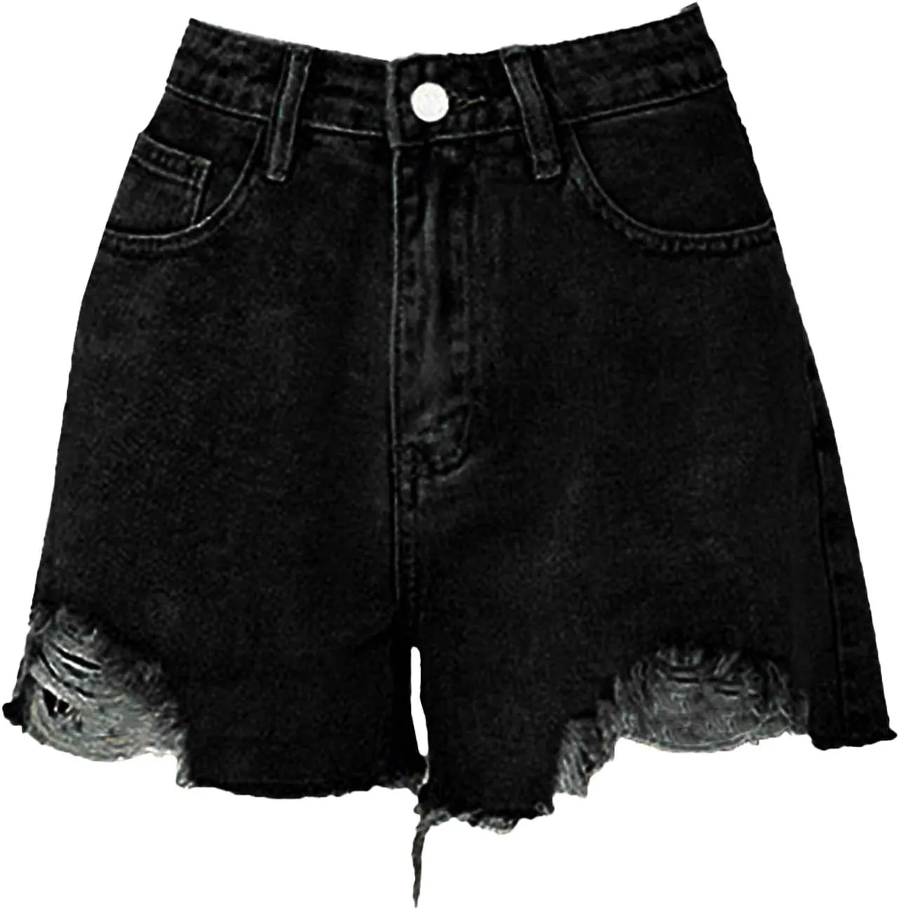 Jean Shorts Womens Trendy High Waisted Ripped Cut Off Denim Shorts Summer Causal Baggy Cute Hot Jorts with Pockets