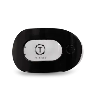 Jet Black Large Flat Round Teleties Clip