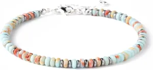 Jinxiuge Stone Beaded Anklets for Women Handmade Beach Boho Beads Ankle Bracelet Jewelry for Birthday Party Gift for Her