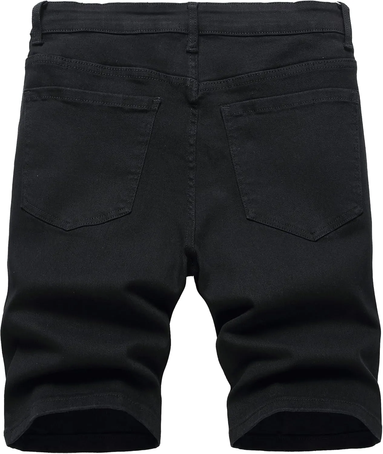JUNBAOSS Men's Slim Fit Stretch Denim Shorts Ripped Skinny Jean Shorts for Men,Fashion Straight Comfort Flex Waist Short