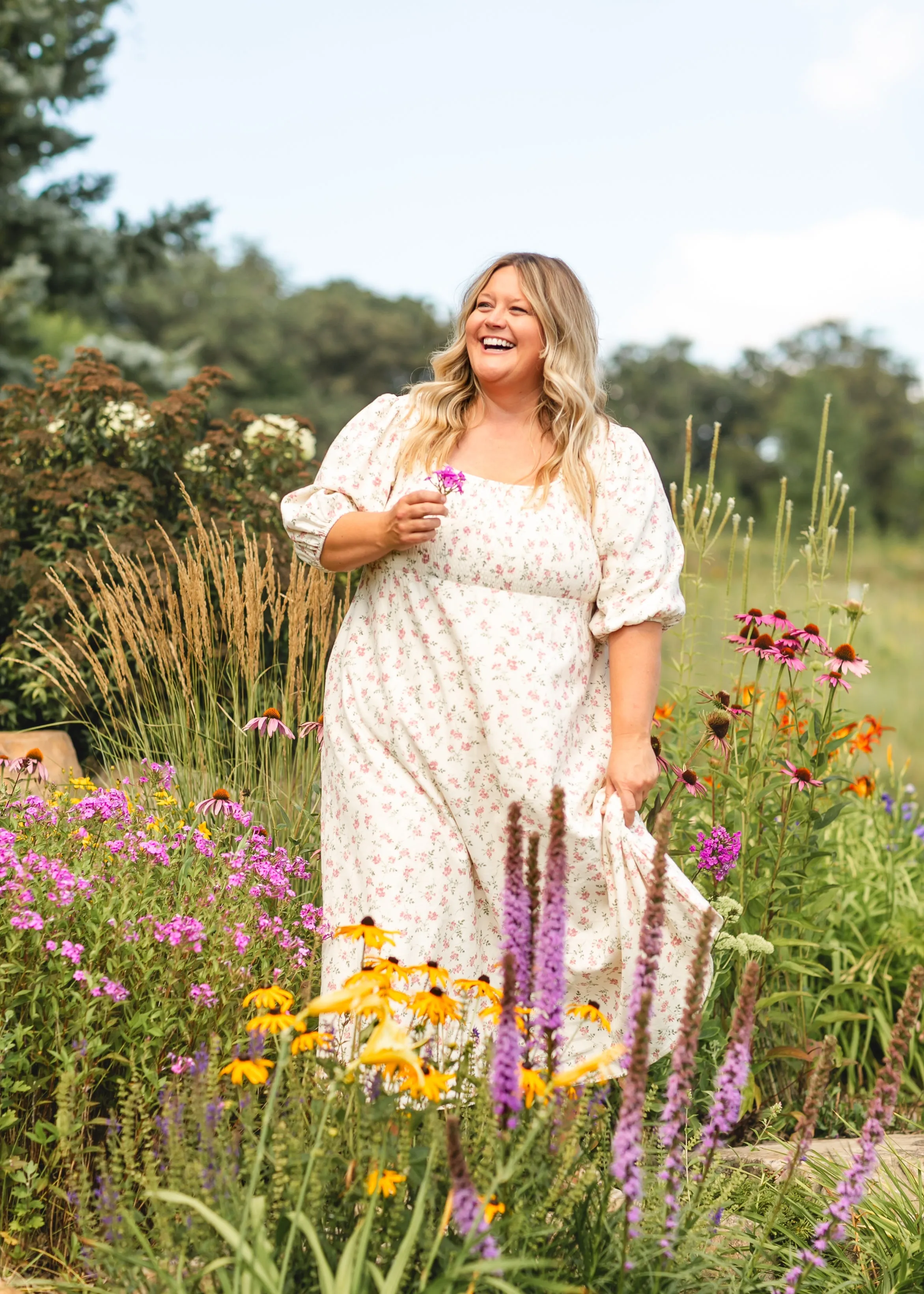 Kayleen Smocked Bodice Maxi Dress