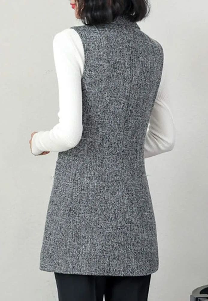 Kedera Women's Sleeveless Vest Blazer Fully Lined Spring Casual Open Front Work Office Tops Jacket Pockets