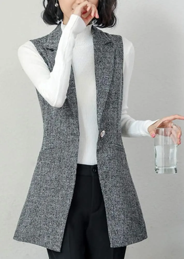 Kedera Women's Sleeveless Vest Blazer Fully Lined Spring Casual Open Front Work Office Tops Jacket Pockets