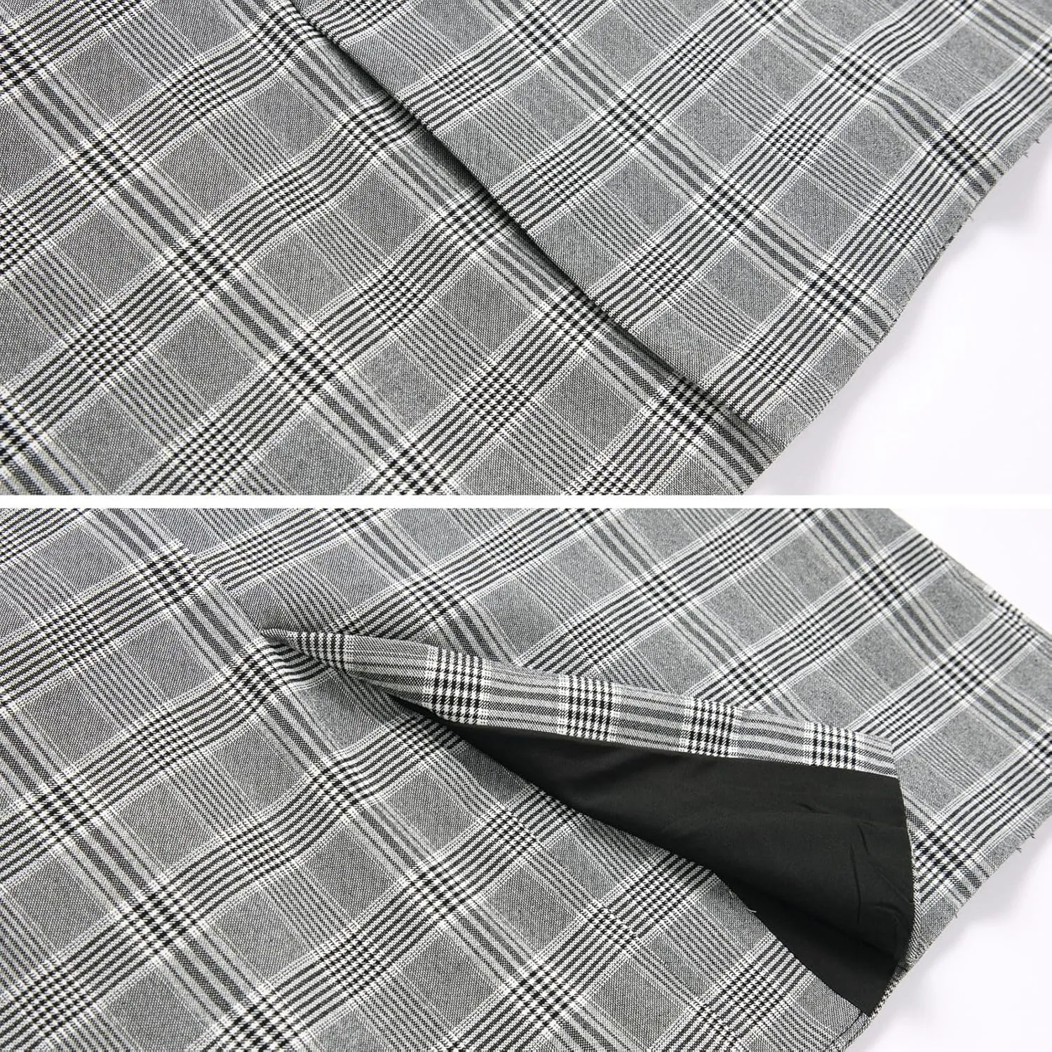 Keevoom Mens Blazer Slim Fit Plaid Suit Jacket Two Button Lightweight Casual Sport Coats Checkered Blazer