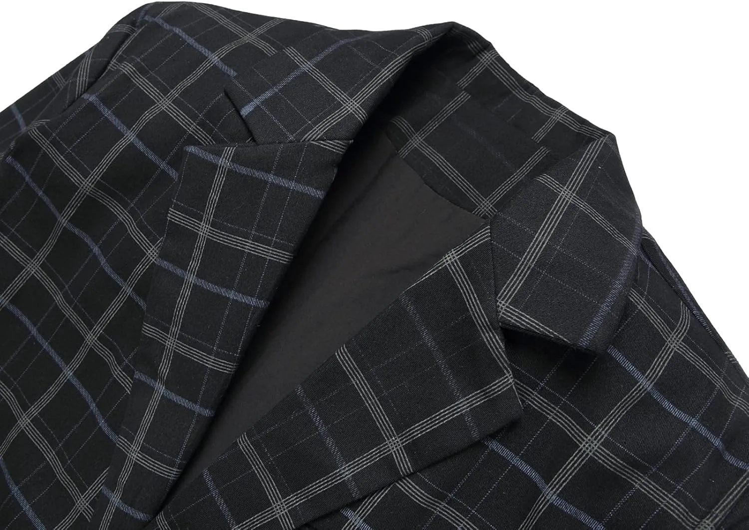 Keevoom Mens Blazer Slim Fit Plaid Suit Jacket Two Button Lightweight Casual Sport Coats Checkered Blazer