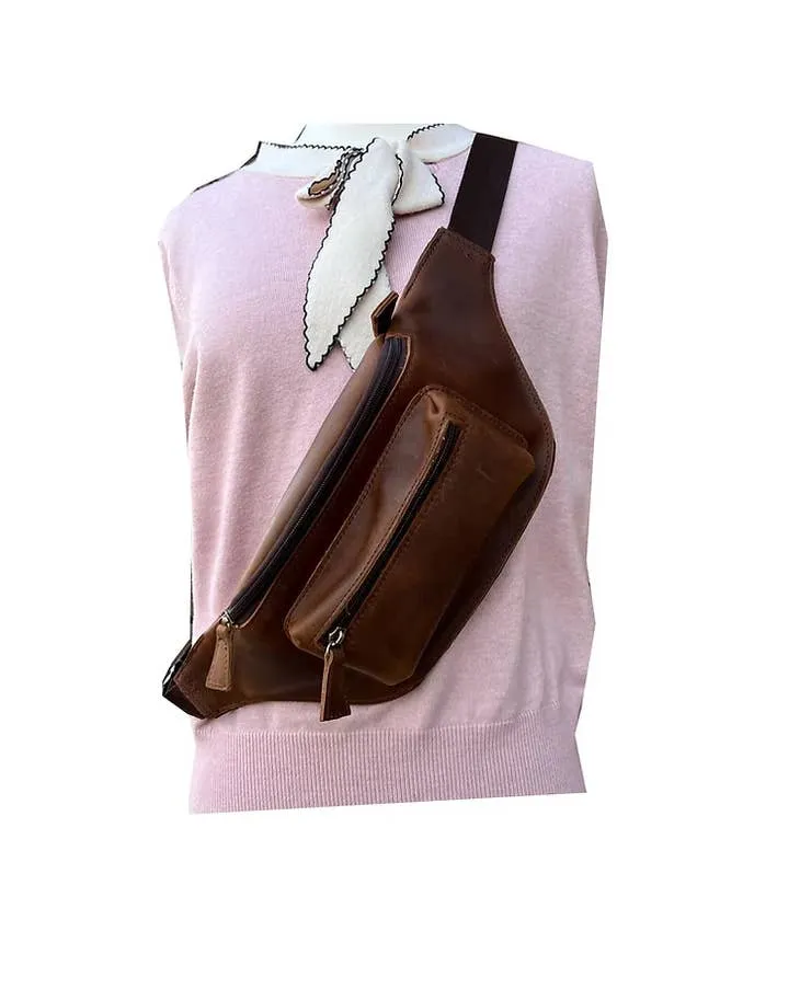 Keith Genuine Leather Fanny Pack Sling Bag