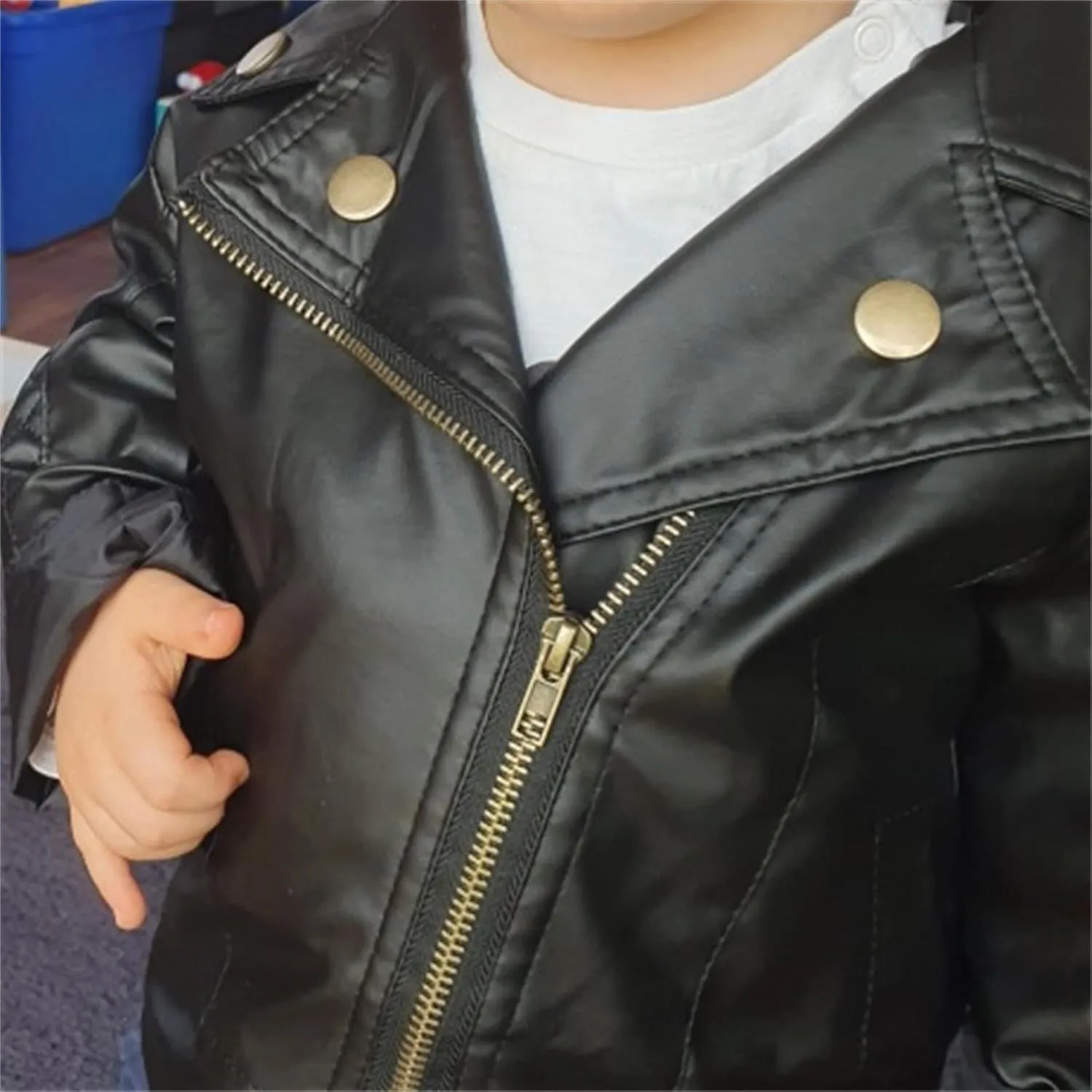 Kids Leather Zipper Outerwear Coat Short Jacket Coat For Boys Girls Lapel Jacket 3 To 6 Month Baby Girl Clothes