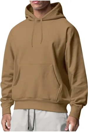 KUIOLYPOER Men's Hoodie 2024 Solid Color Lightweight Pocket Hooded Sweatshirt Long Sleeve Casual Regular Fit Pullover Top