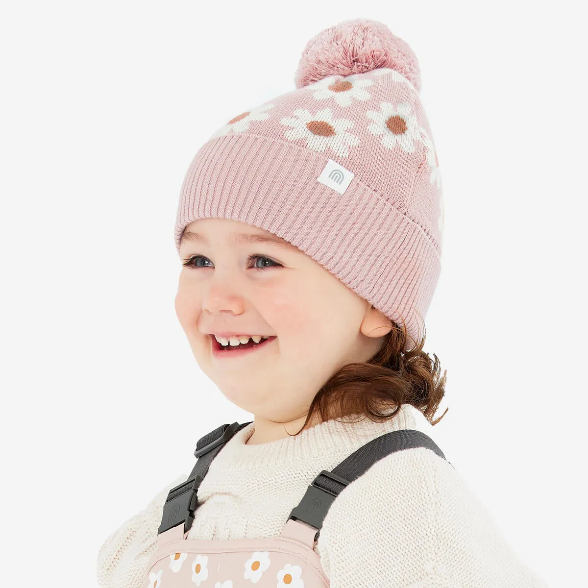 KYND Baby Jacquard Knit Beanie (Paper Daisy)