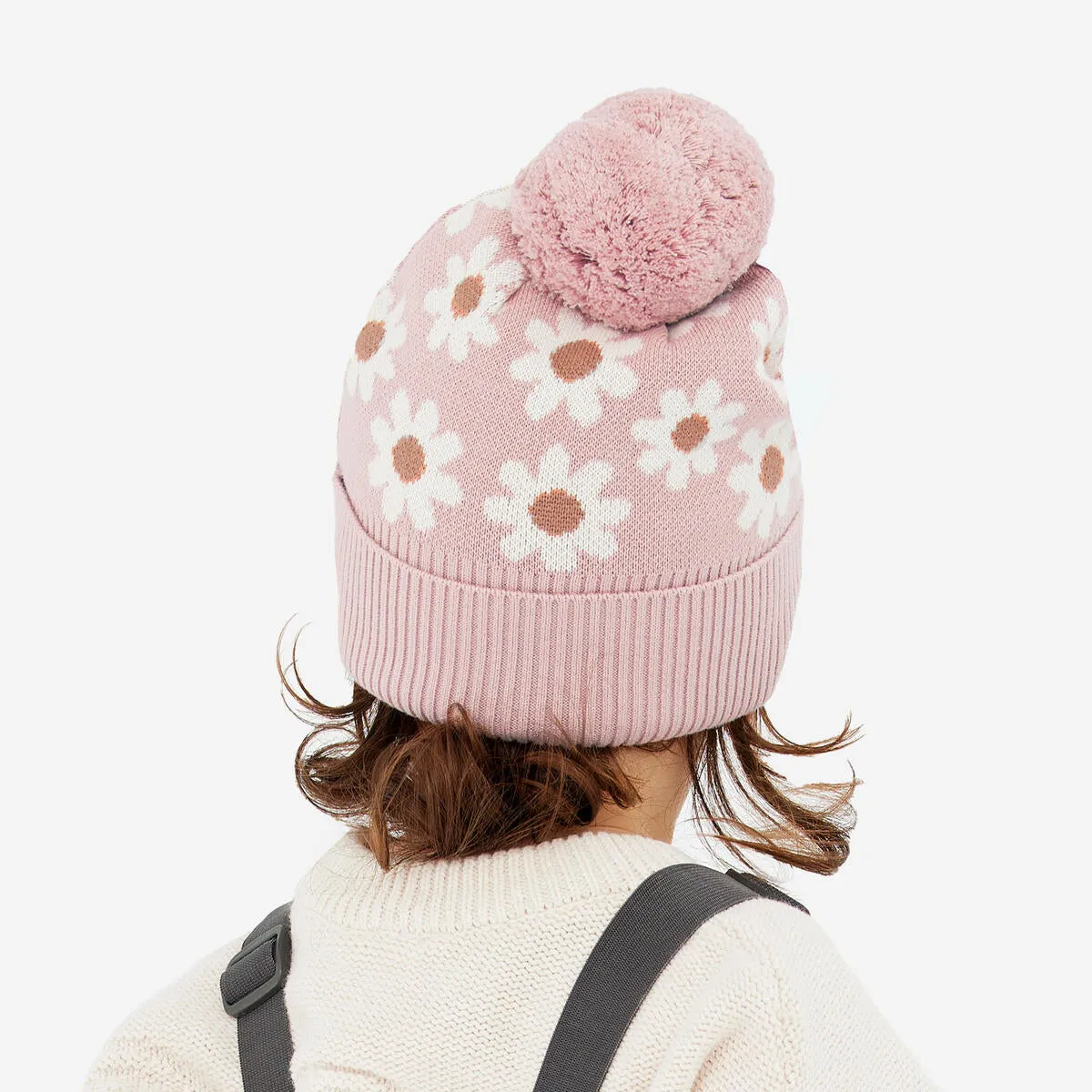 KYND Baby Jacquard Knit Beanie (Paper Daisy)
