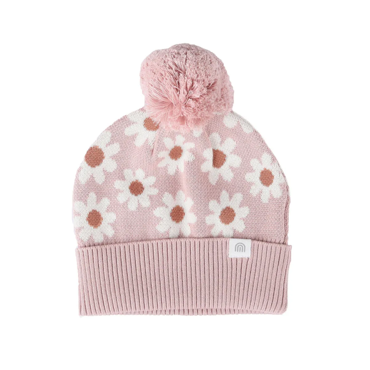 KYND Baby Jacquard Knit Beanie (Paper Daisy)
