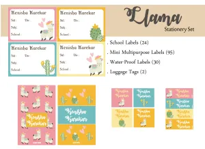 Label Set - Llama, 146 labels and 2 bag tags