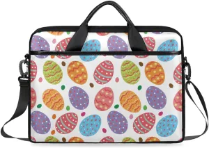 Laptop Shoulder Bag Easter Spring Classic Pattern Tablet Computer Notebook Sleeve Messenger Bags Carrying Case with Strap Briefcase Tote for 14 15 in Laptops