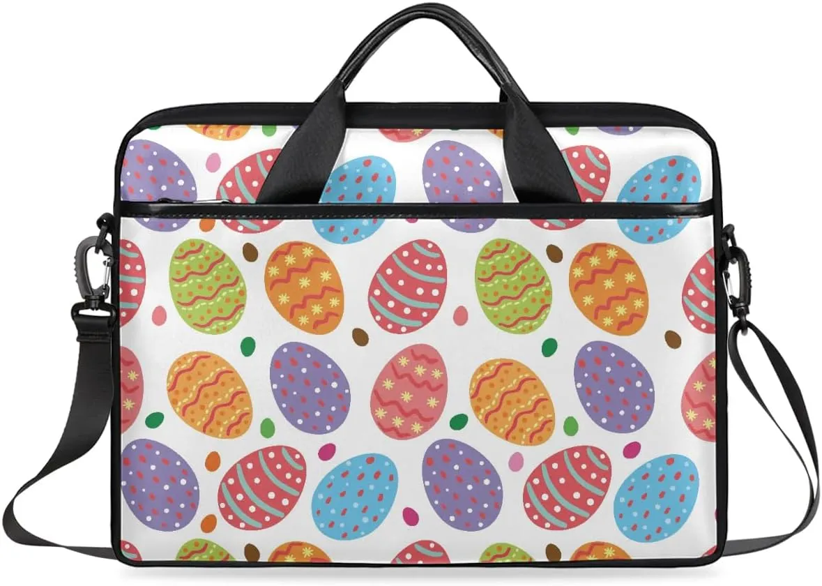 Laptop Shoulder Bag Easter Spring Classic Pattern Tablet Computer Notebook Sleeve Messenger Bags Carrying Case with Strap Briefcase Tote for 14 15 in Laptops