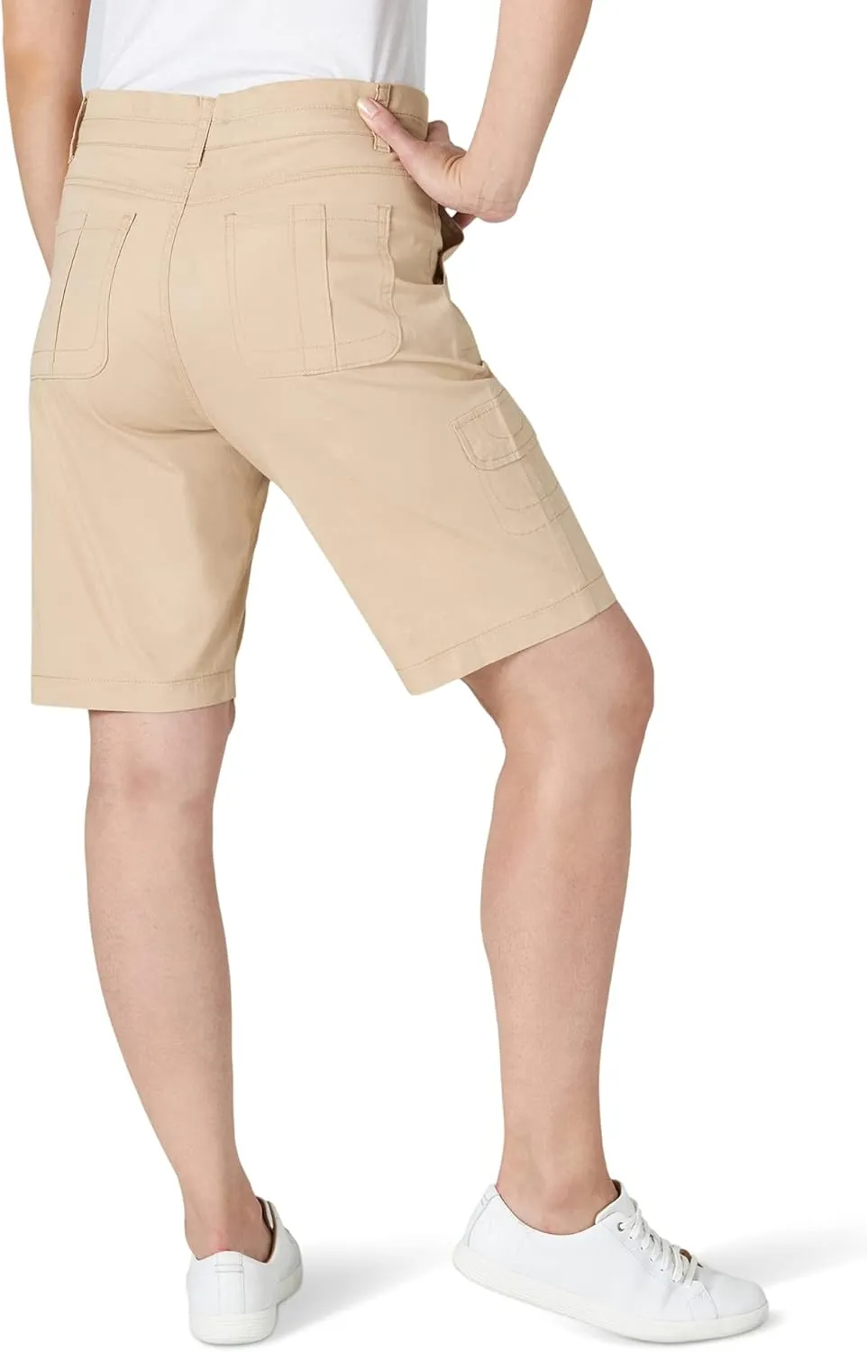 Lee Women's Relaxed Fit Avey Knit Waist Cargo Bermuda Short