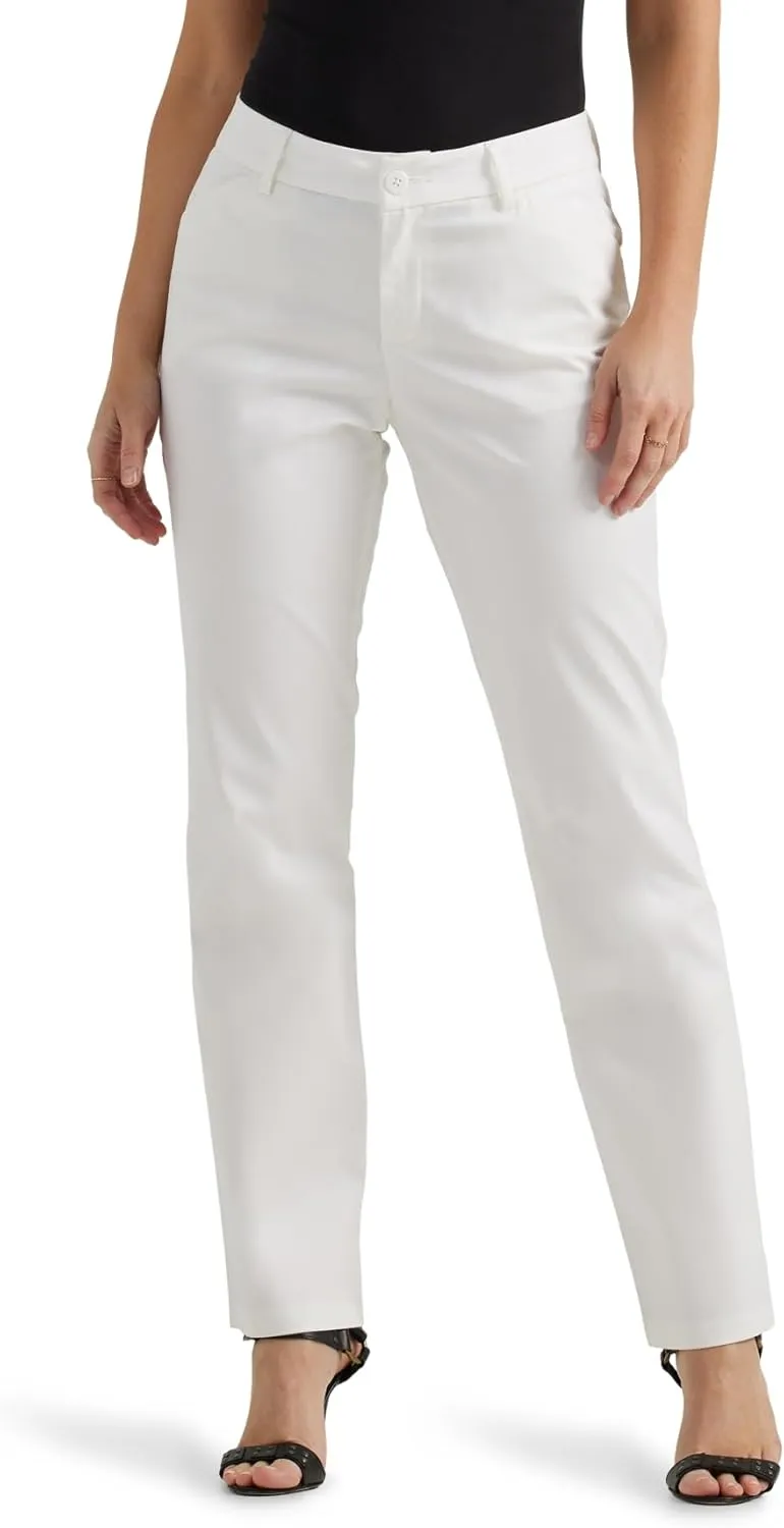 Lee Women's Wrinkle Free Relaxed Fit Straight Leg Pant