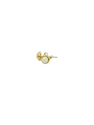 Lesotho Jewellery 14k Gold Earrings for Women - 0.84 Grams, Length - 0.5 cm