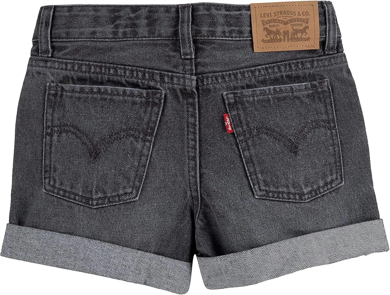 Levi's Girls' Girlfriend Fit Denim Shorty Shorts