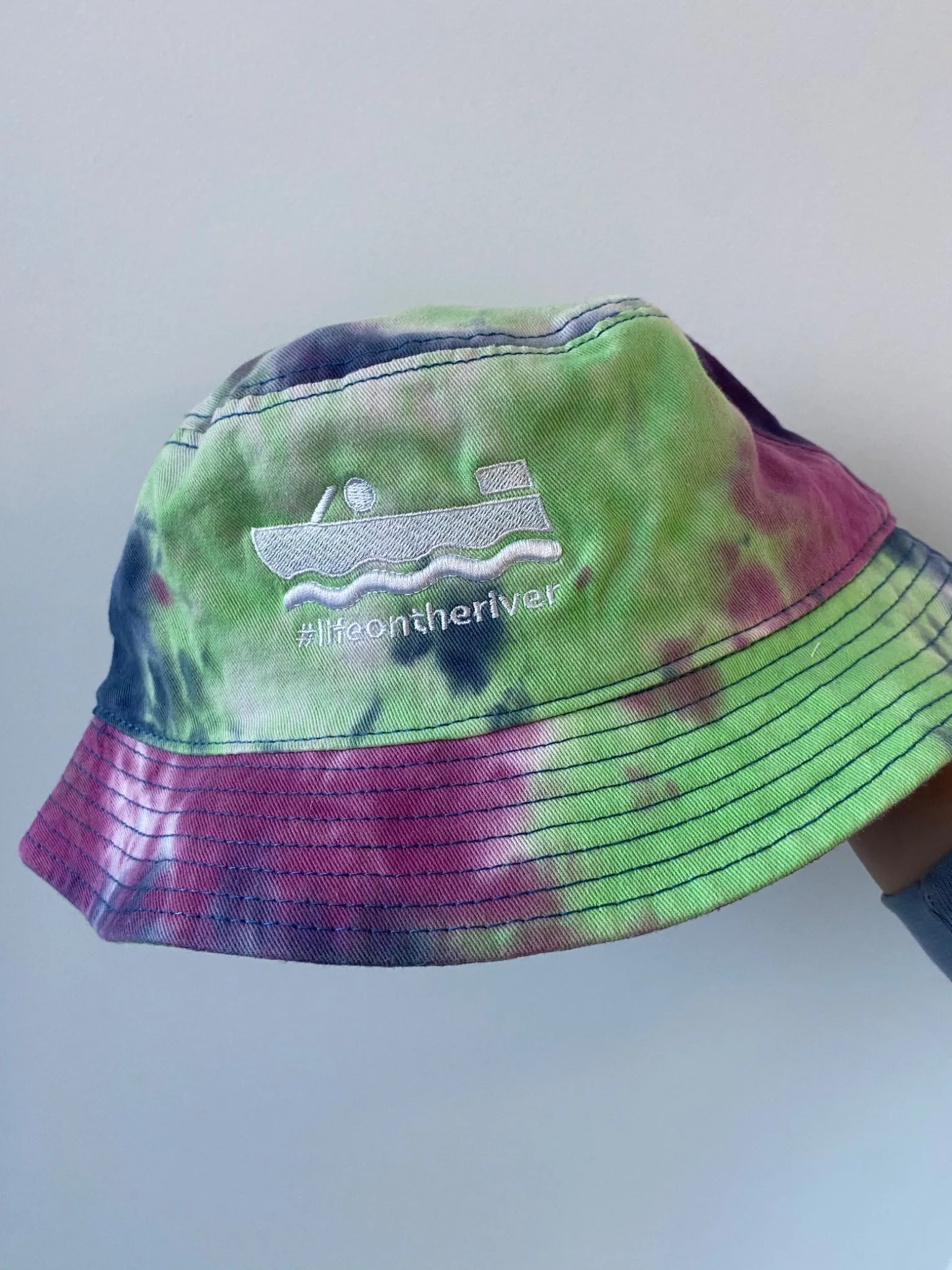 Life on the River Tie-Dyed Bucket Hat