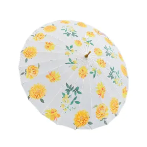 Little Surprise Box, Bright Lemon Flowers, Chinese Canopy Style Rain and All season Umbrella