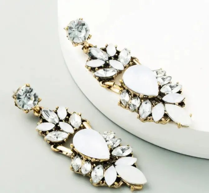LOVCIA Elegant Women's Crystal Geometry Earrings