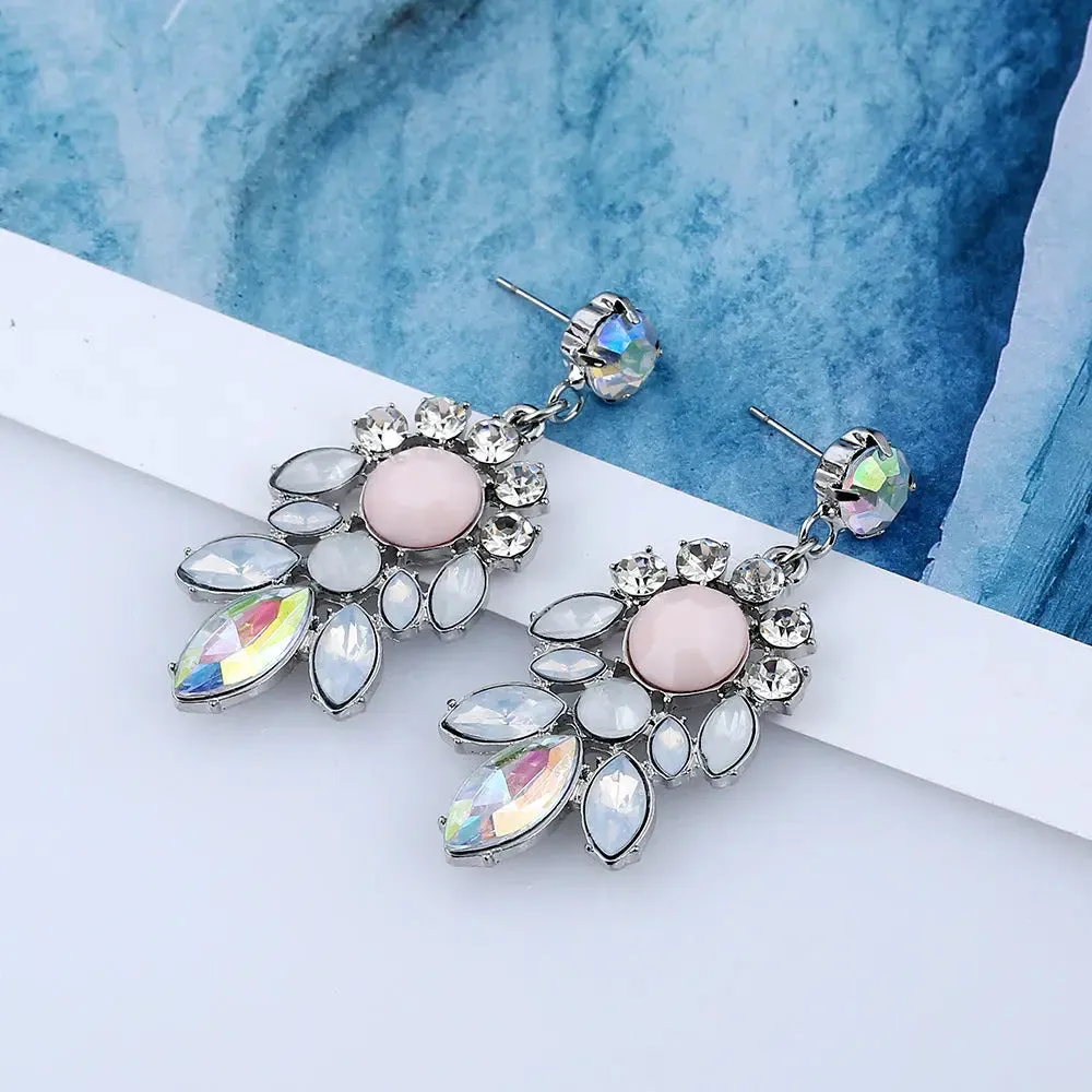 LOVCIA Elegant Women's Crystal Geometry Earrings