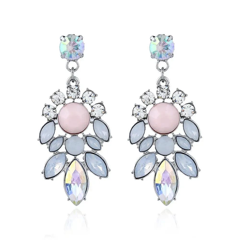 LOVCIA Elegant Women's Crystal Geometry Earrings