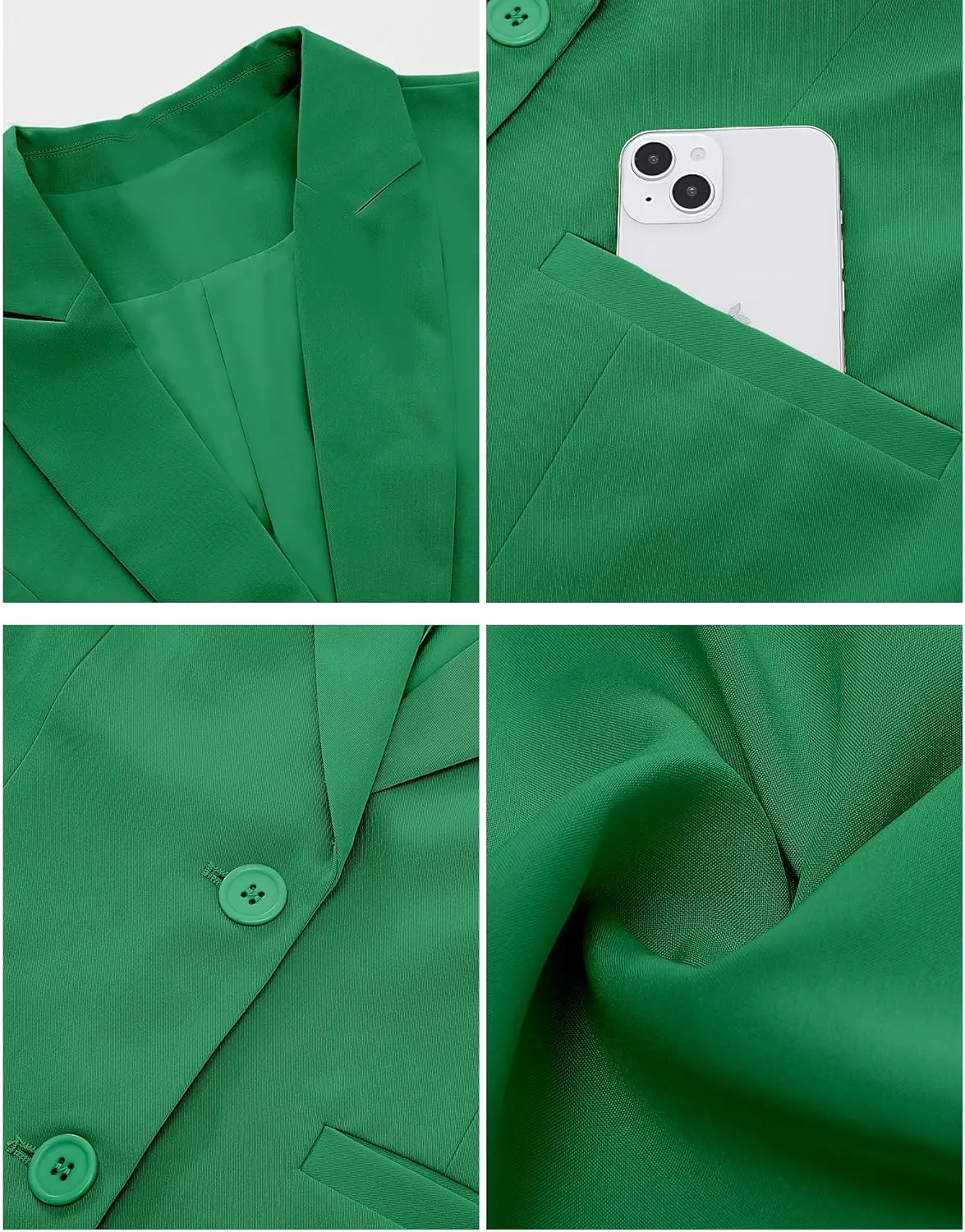 luvamia Blazers for Women Business Casual Long Blazer Jackets Dressy Work Professional Office Outfits Lapel Pockets
