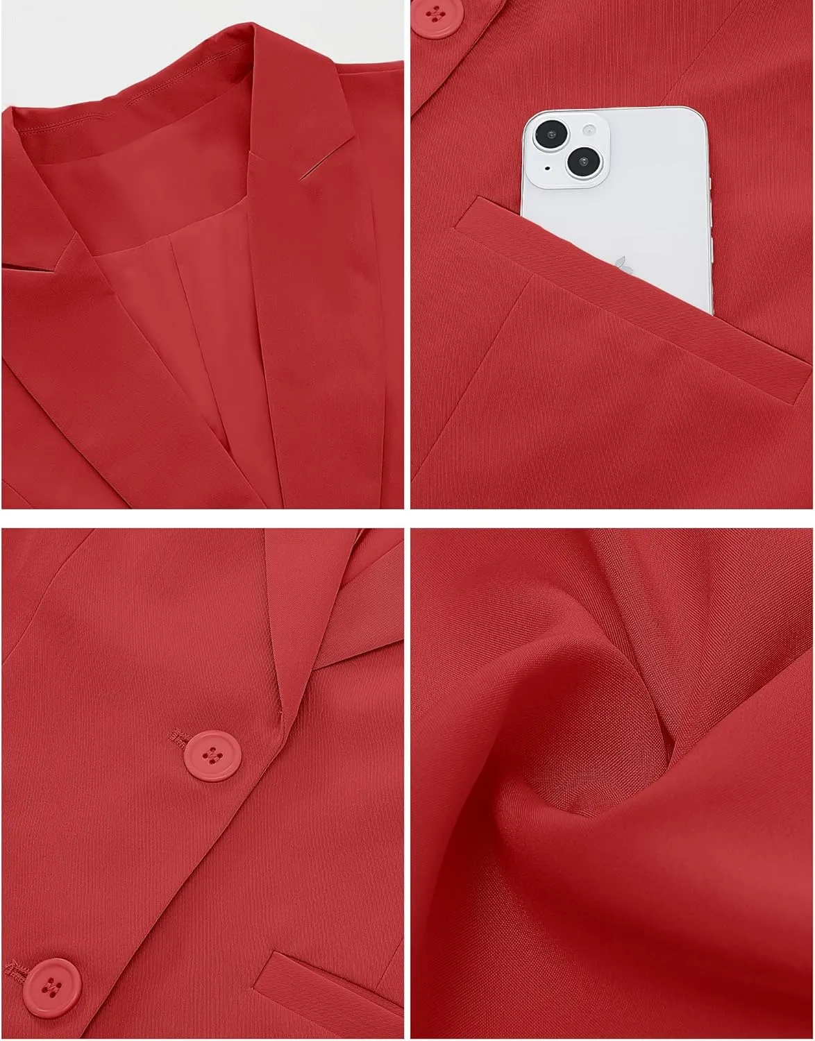 luvamia Blazers for Women Business Casual Long Blazer Jackets Dressy Work Professional Office Outfits Lapel Pockets