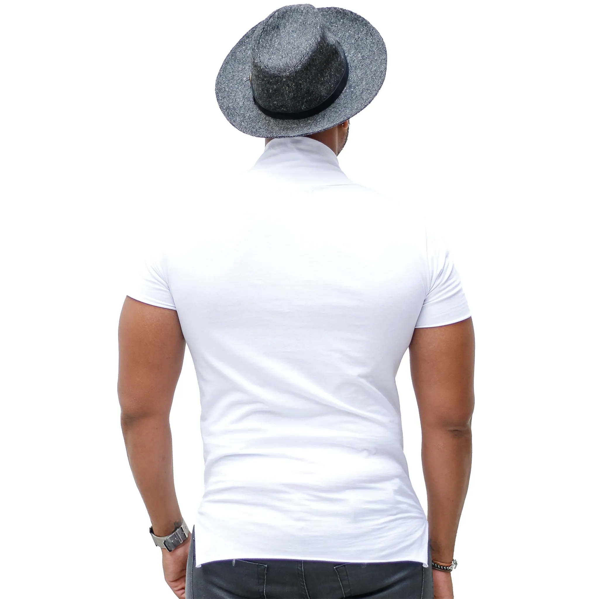 Mason White Shall Tee with Zipper Detail