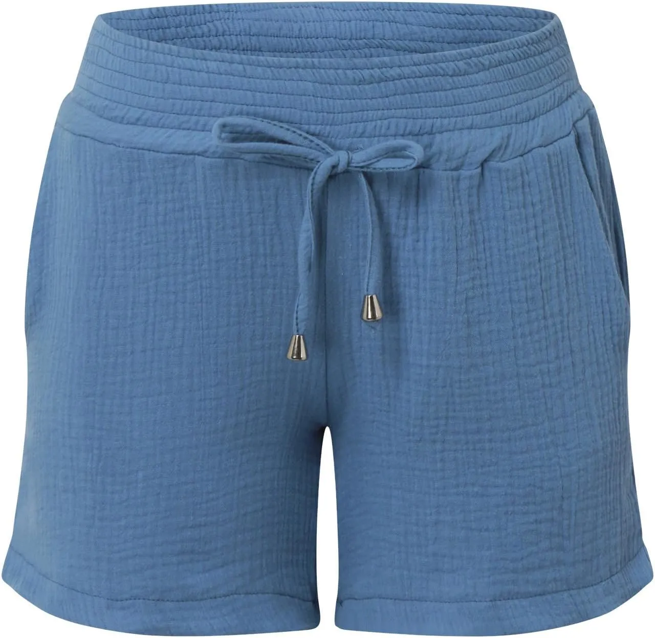 Maternity Shorts for Women Summer Comfy Over Belly Pregnancy Shorts Asymmetrical Hem Baggy Breathable Sleep Short Sky Blue L