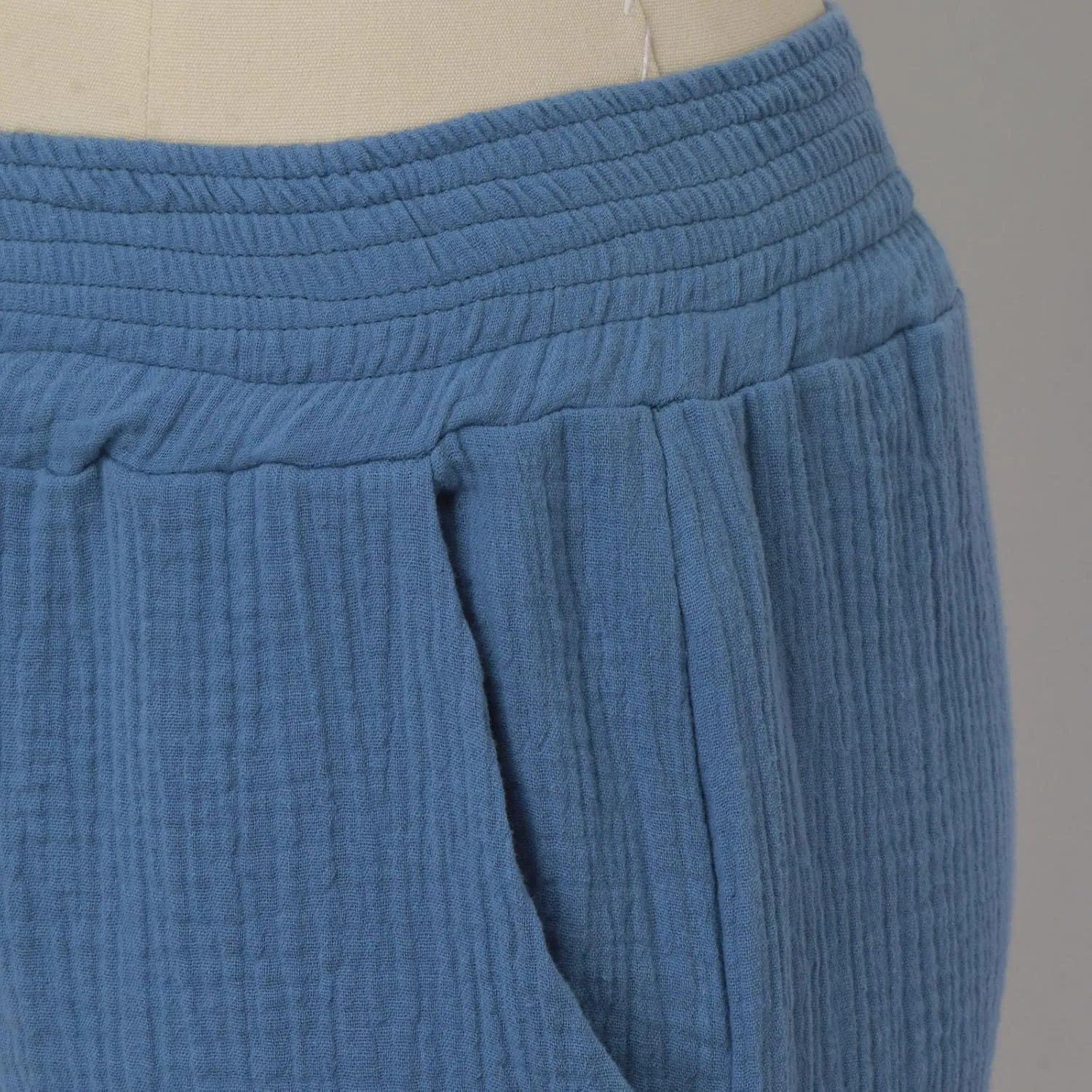 Maternity Shorts for Women Summer Comfy Over Belly Pregnancy Shorts Asymmetrical Hem Baggy Breathable Sleep Short Sky Blue L