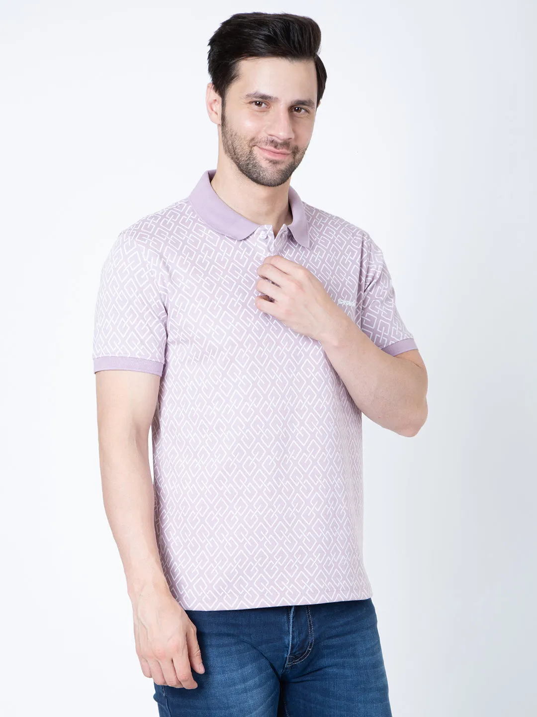Men Polo Jacquard Move T-Shirt