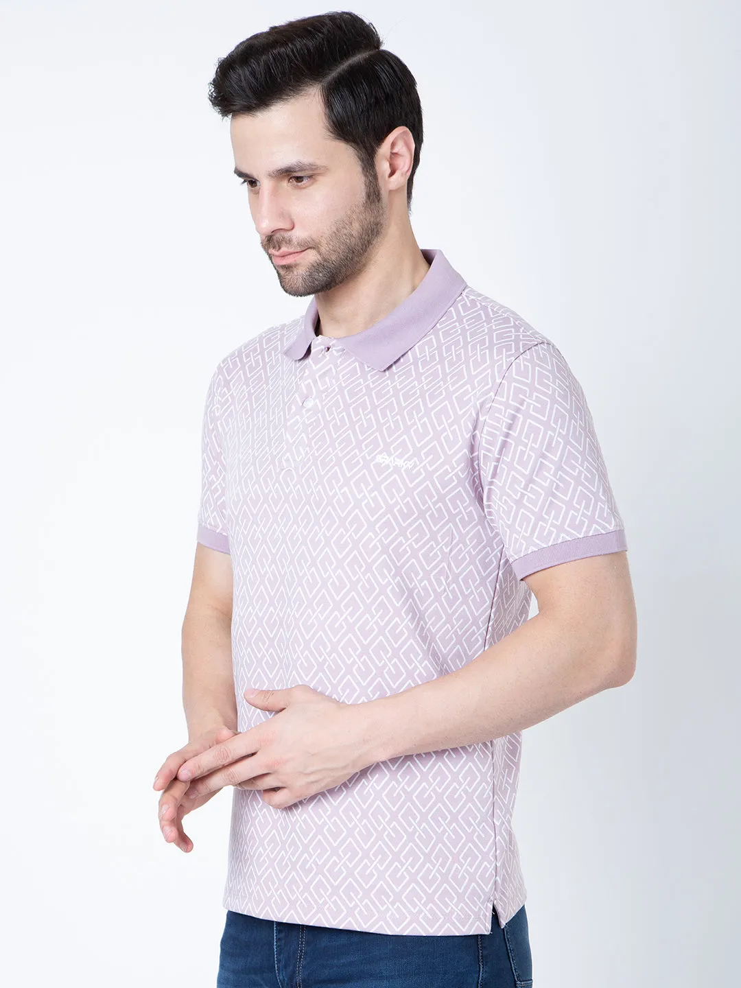 Men Polo Jacquard Move T-Shirt