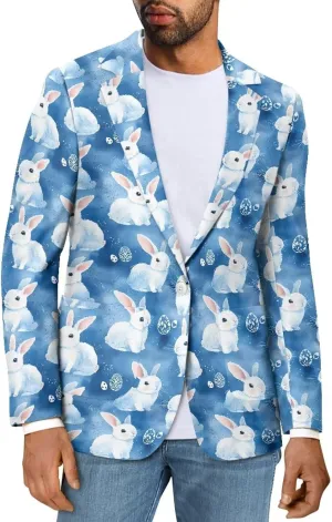Men's Blazer Jacket Casual One Button Fit Holiday Business Suit with Pockets 8 Sizes for Party