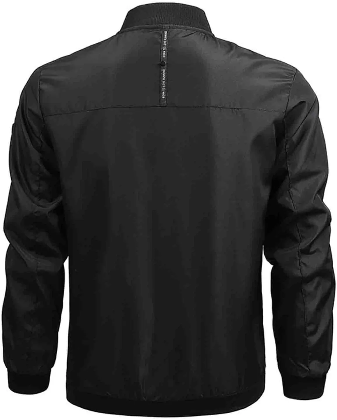Men's Bomber Jacket Lightweight Casual Spring Fall Windbreaker Zip Up Coat with Pocket Mens Flight Jacket Plus Size