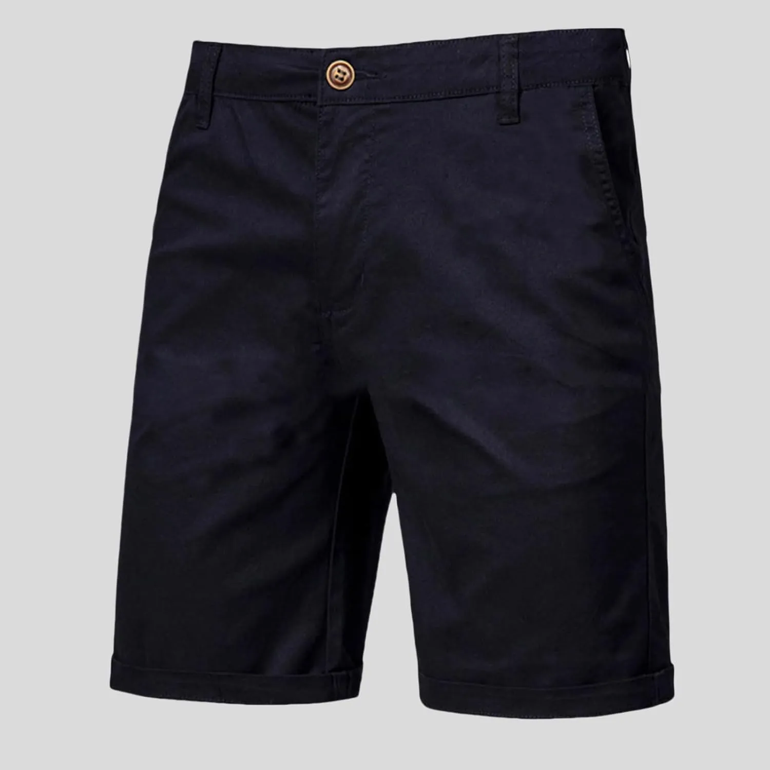 Men's Casual Chino Shorts Solid Straight Leg Cargo Shorts Flat Front Stretch Pants Slim Fit Summer Pants with Pockets