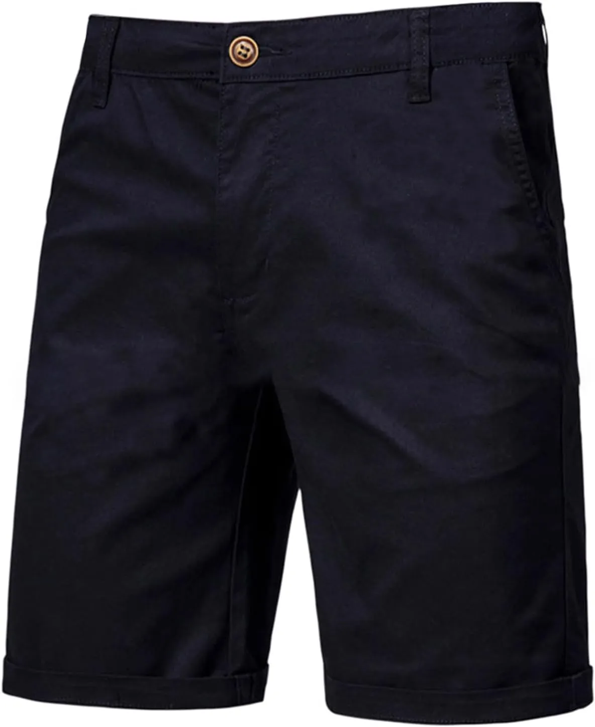 Men's Casual Chino Shorts Solid Straight Leg Cargo Shorts Flat Front Stretch Pants Slim Fit Summer Pants with Pockets