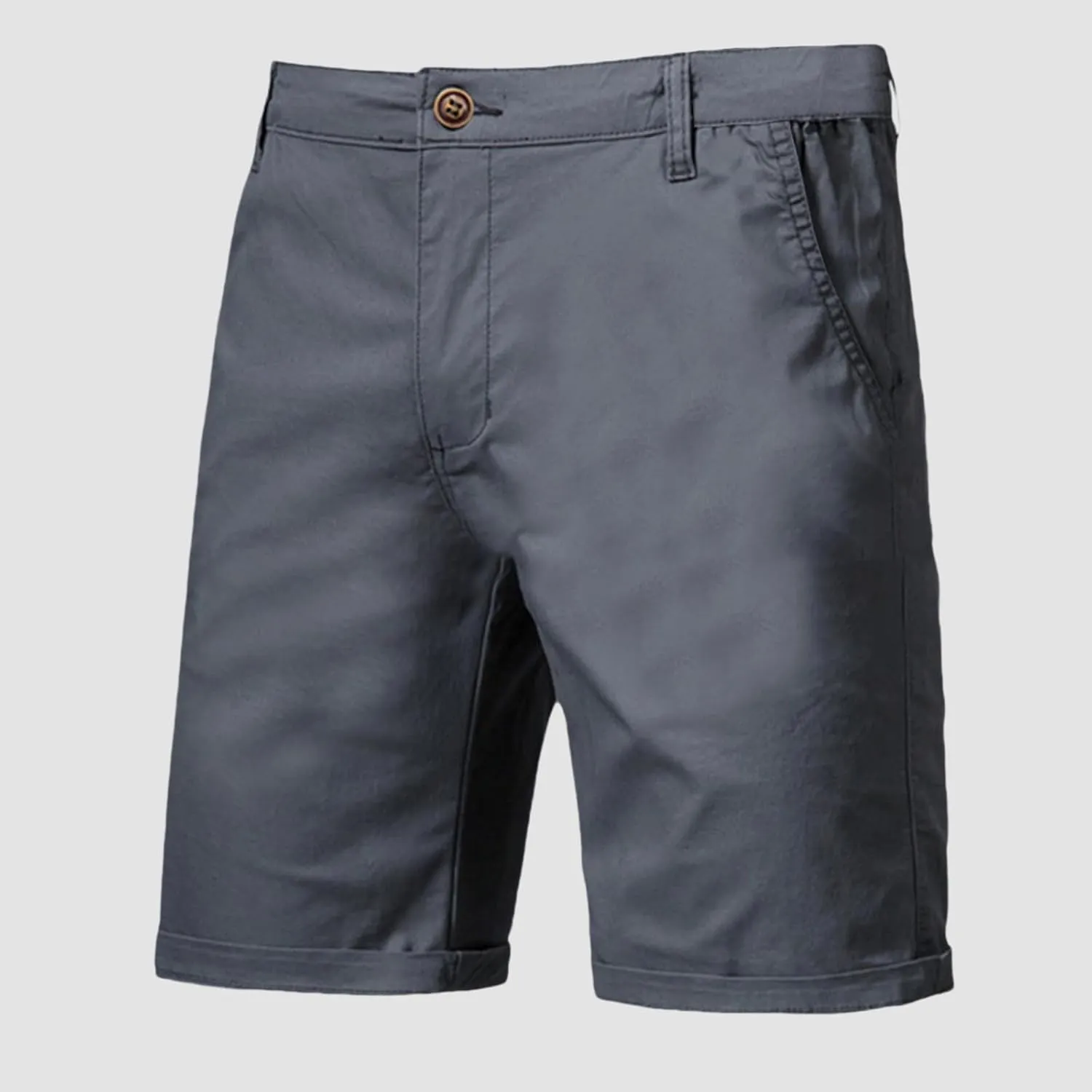 Men's Casual Chino Shorts Solid Straight Leg Cargo Shorts Flat Front Stretch Pants Slim Fit Summer Pants with Pockets