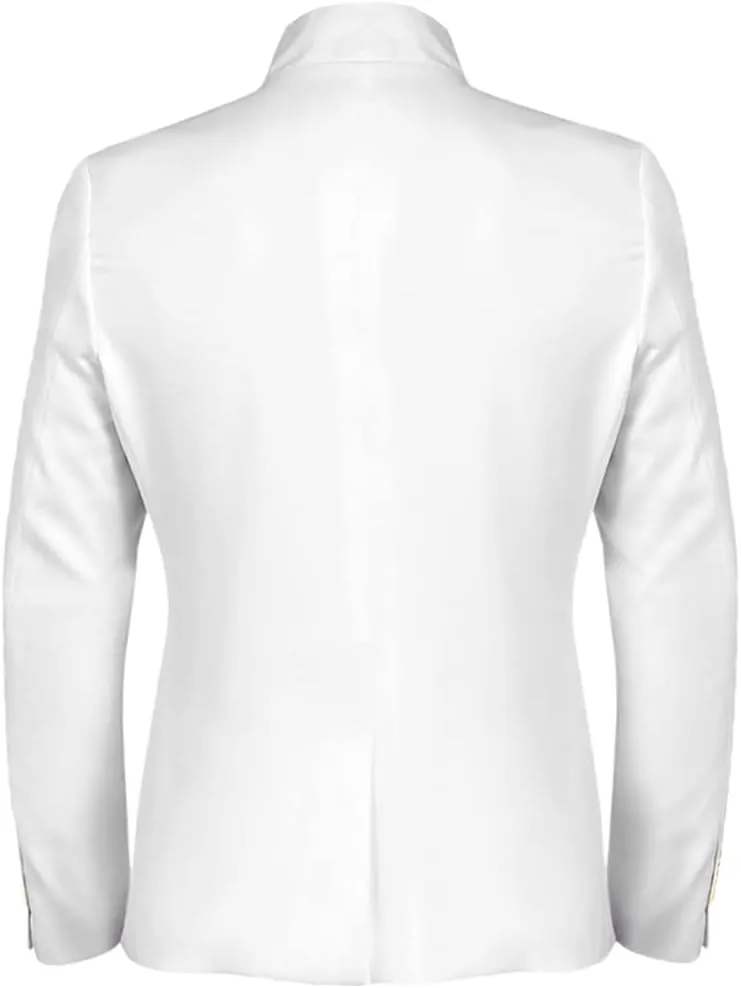 Mens Fashion Suit Jacket Slim Fit Blazers Stage Dress Jackets