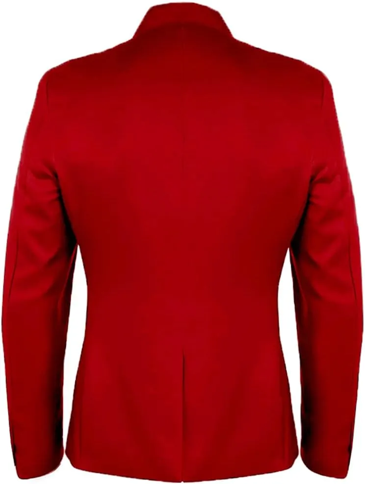 Mens Fashion Suit Jacket Slim Fit Blazers Stage Dress Jackets