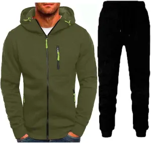 Mens Fleece Full-zip Hoodie Men's Spring And Autumn Long Sleeve Half Zip Hoodie Hooded Sweatshirt Top Outdoor