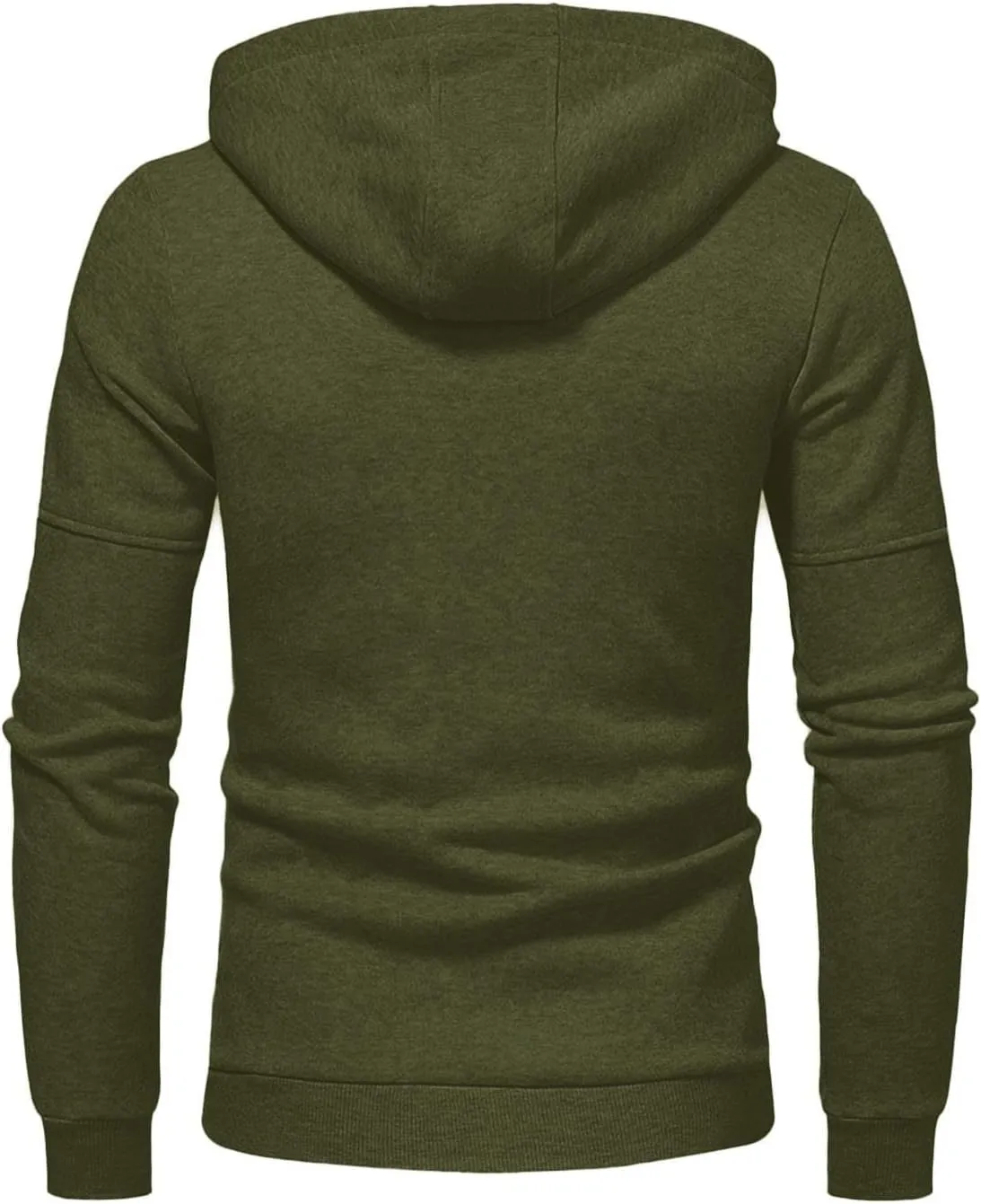 Mens Fleece Full-zip Hoodie Men's Spring And Autumn Long Sleeve Half Zip Hoodie Hooded Sweatshirt Top Outdoor