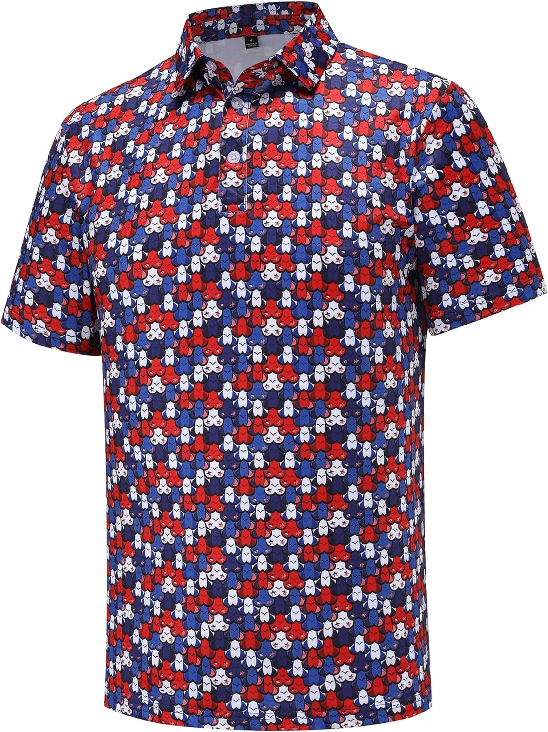Mens Golf Shirt Moisture Wicking Dry Fit Performance Sport Short Sleeve Golf Polo Shirts for Men