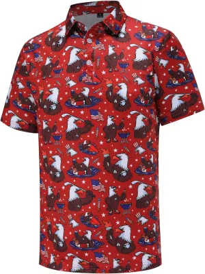 Mens Golf Shirt Moisture Wicking Dry Fit Performance Sport Short Sleeve Golf Polo Shirts for Men