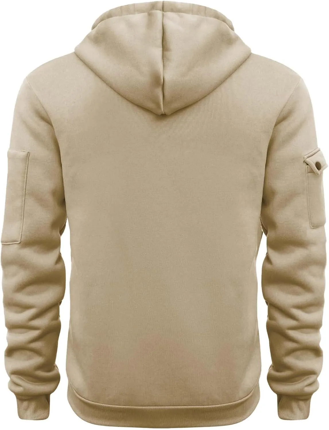 Men's Hoodies Quarter Zip Pullover Vintage Workout Running Active Hoodies with Pockets Military Tactical Sweatshirt
