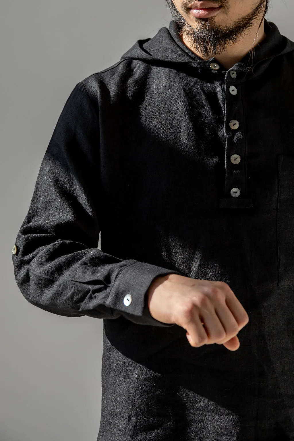 Men's linen hoodie